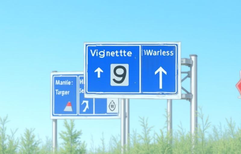 Schilder für Maut und Vignette in Österreich
